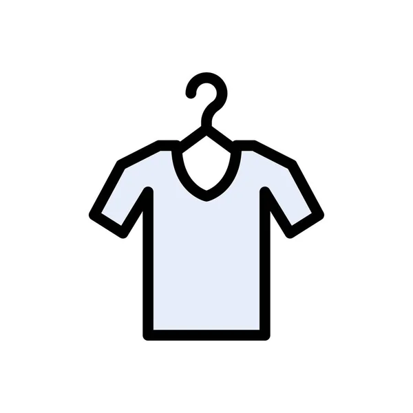 Kleiderbügel Vektor Flache Farbe Symbol — Stockvektor
