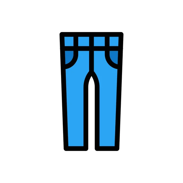 Pantalón Vector Icono Color Plano — Archivo Imágenes Vectoriales