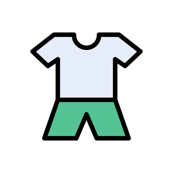 Shirt Vector Flat Color Icon — Stock Vector