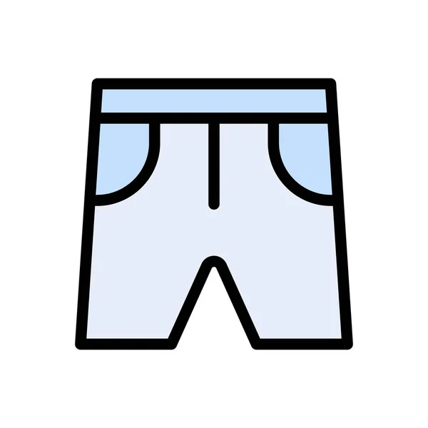 Unterwäsche Vektor Flache Farbe Symbol — Stockvektor