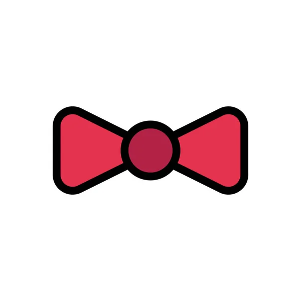 Краватка Вектор Плоский Колір Значок — стоковий вектор