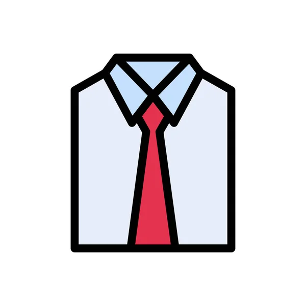 Shirt Vector Platte Kleur Pictogram — Stockvector