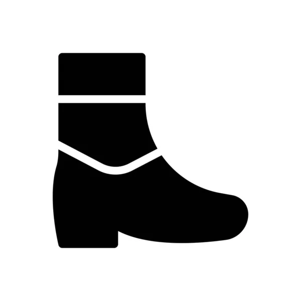 Boot Vector Glyph Flat Icon — Stock Vector