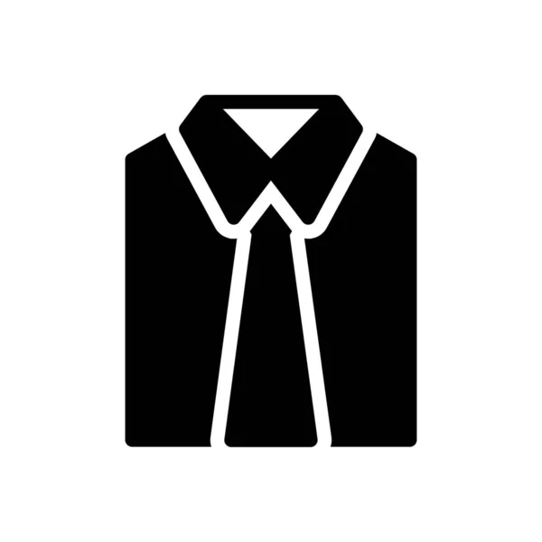 Košile Vektorový Glyf Plochá Ikona — Stockový vektor