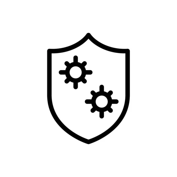 Ikon Garis Tipis Vektor Perisai Stok Vektor C Iconscart 391021670