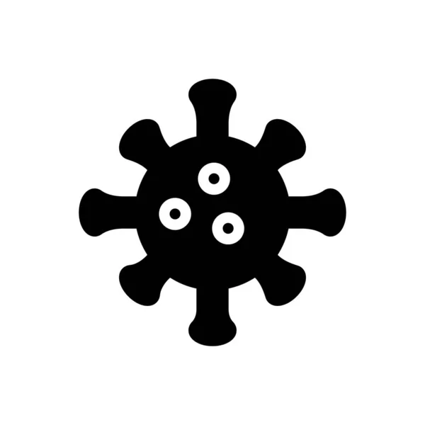 Virus Vector Glyph Platte Pictogram — Stockvector