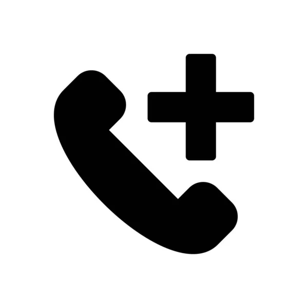 Telefono Vettoriale Glyph Icona Piatta — Vettoriale Stock