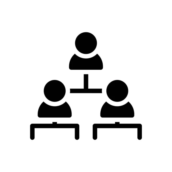 Groep Vector Hiëroglief Plat Pictogram — Stockvector