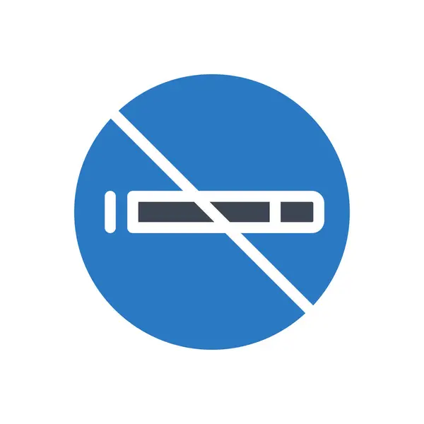 Smoking Vector Glyph Color Icon — Stock Vector