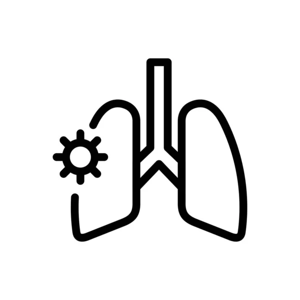 Wektor Oddechu Ikona Cienka Linia — Wektor stockowy