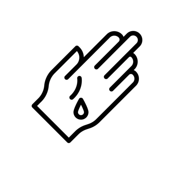 Hand Vector Dunne Lijn Pictogram — Stockvector