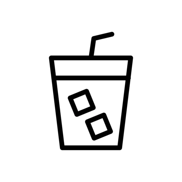 Juice Vector Thin Line Icon — Stock Vector