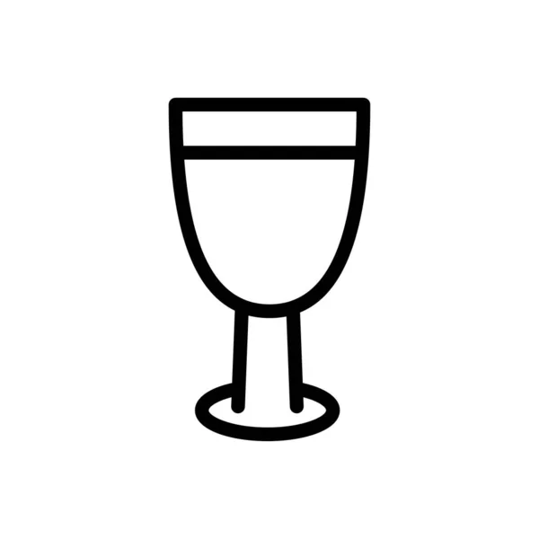 Drank Vector Dunne Lijn Pictogram — Stockvector