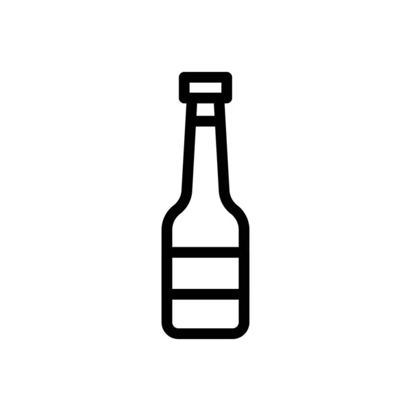 Icono Línea Delgada Vector Alcohol — Vector de stock