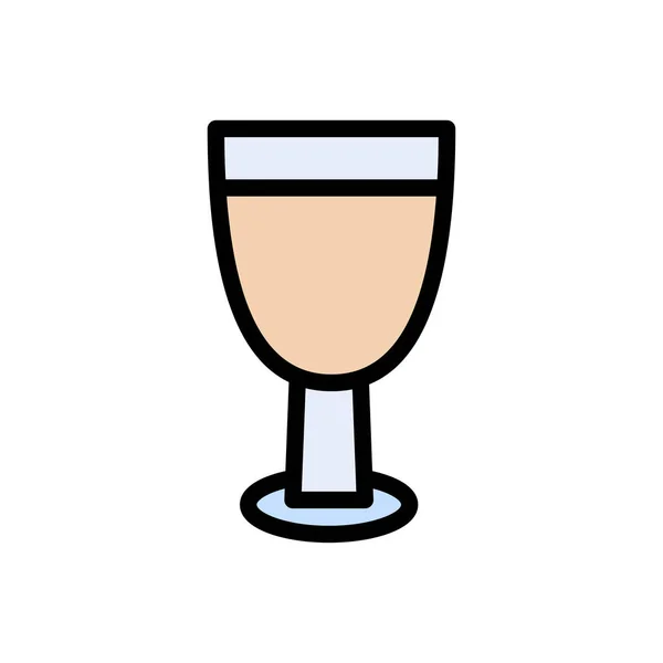 Drank Vector Vlakke Kleur Pictogram — Stockvector