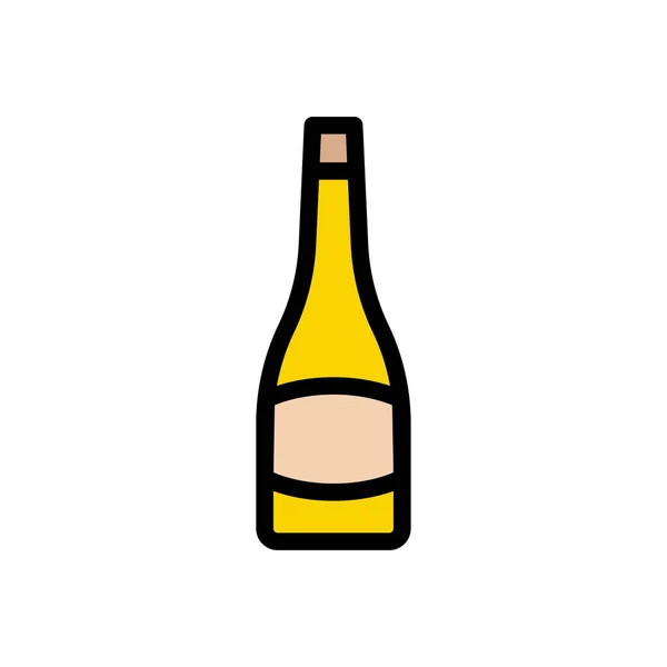 Alcohol Vector Flat Color Icon — Stock Vector