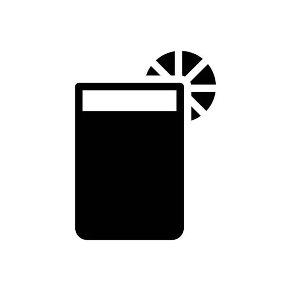 Soda Vecteur Glyphe Icône Plate — Image vectorielle