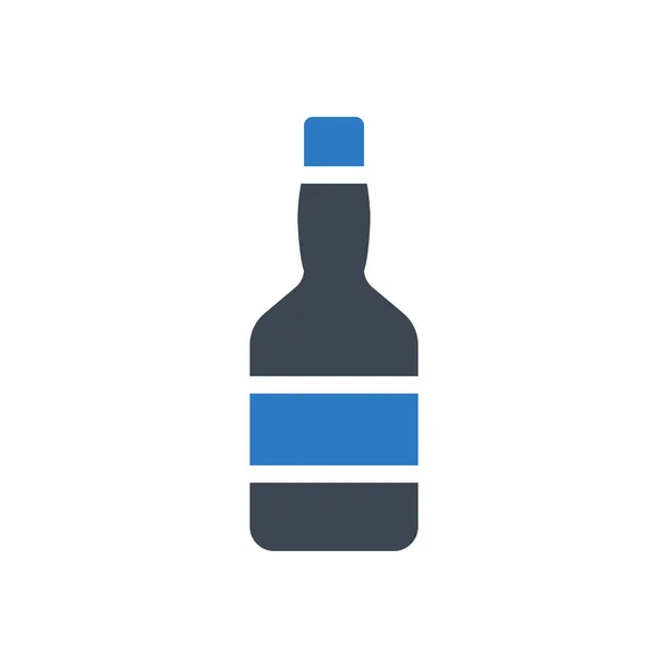 Wein Vektor Glyphen Farbsymbol — Stockvektor