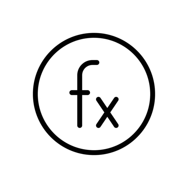 Fxベクトルの細い線のアイコン — ストックベクタ