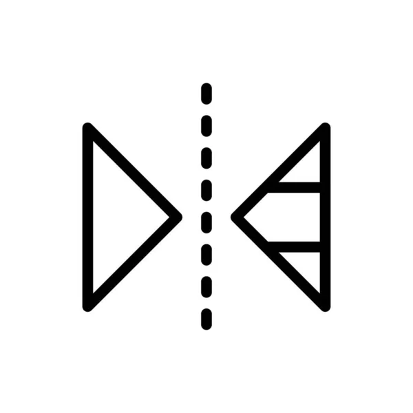 Spiegel Vektor Symbol Für Dünne Linien — Stockvektor