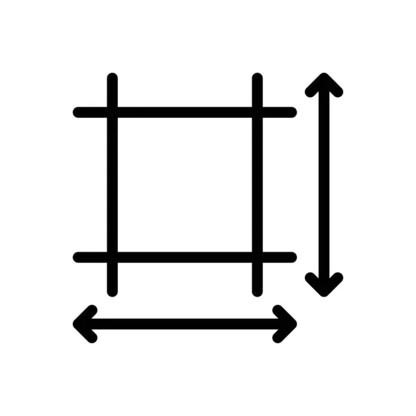 Зміна Розміру Векторної Піктограми Тонкої Лінії — стоковий вектор