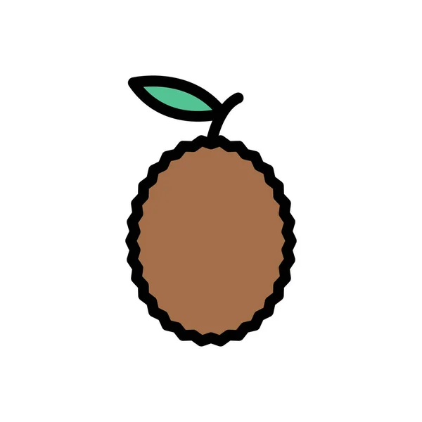 Fruchtvektor Flache Farbe Symbol — Stockvektor