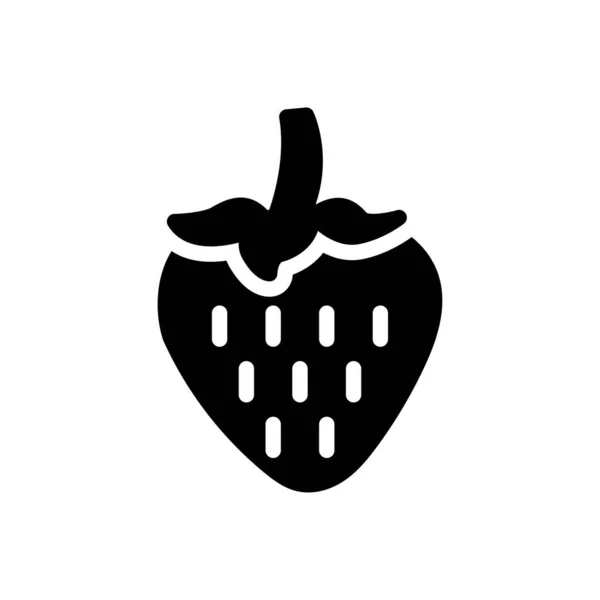 Vector Fruta Glifo Icono Plano — Vector de stock