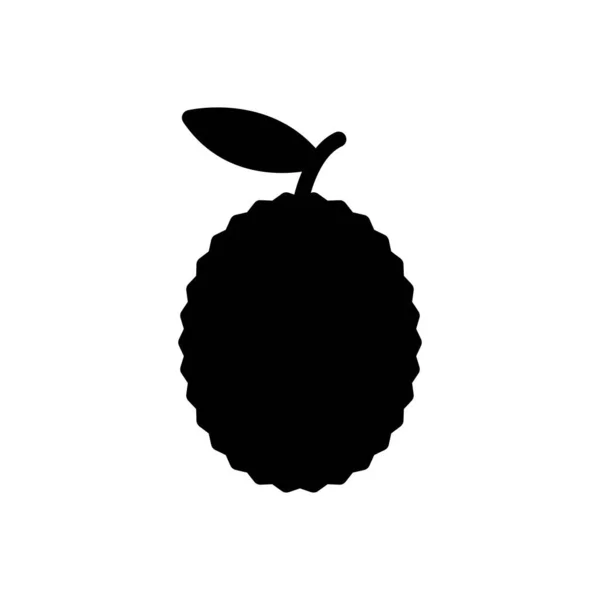 Vector Fruta Glifo Icono Plano — Vector de stock