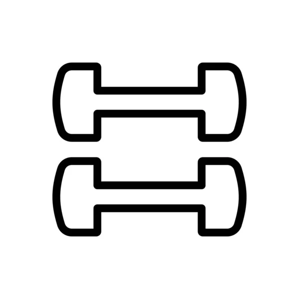 Gym Vektor Tunn Linje Ikon — Stock vektor