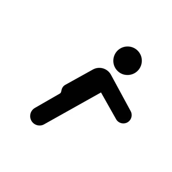 Fitness Vektor Glyphen Flaches Symbol — Stockvektor