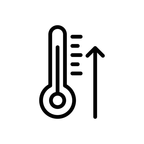 Thermometer Vector Thin Line Symbol — Stockvektor