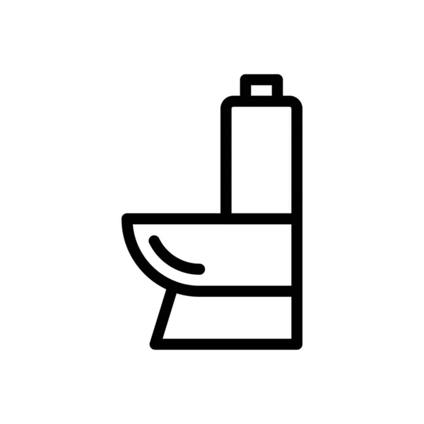 Tuvalet Vektörü Ince Çizgi Simgesi — Stok Vektör