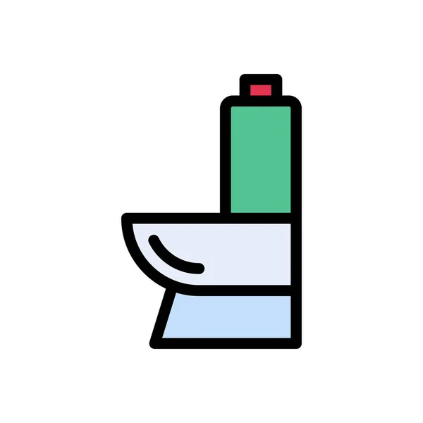 Icône Couleur Plate Vecteur Toilette — Image vectorielle