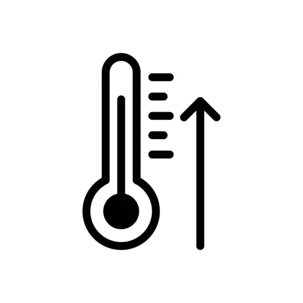 Thermometervektor Glyphen Flaches Symbol — Stockvektor