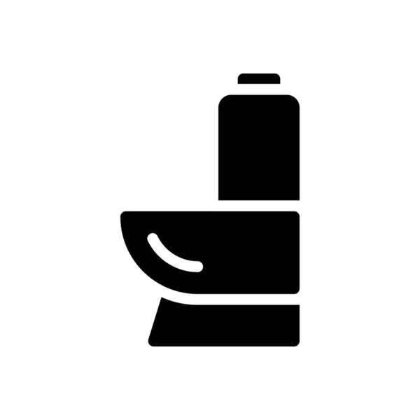 Туалет Вектор Гліф Плоска Іконка — стоковий вектор