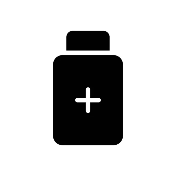 Fles Vector Glyph Platte Pictogram — Stockvector