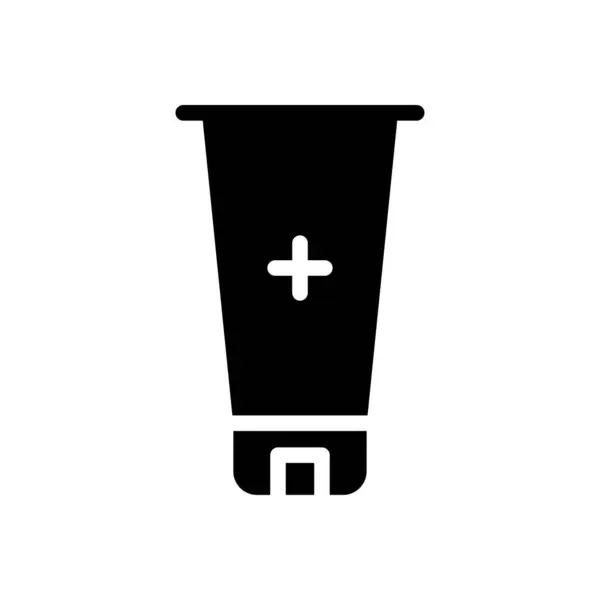Creme Vektor Glyphen Flaches Symbol — Stockvektor