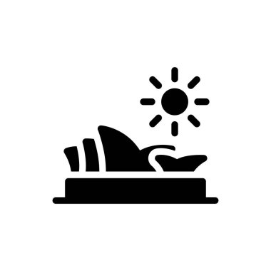 Opera vektörü düz simgesi