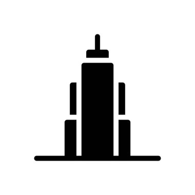 şehir simgesi vektör düz simgesi