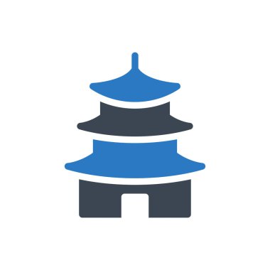 şehir simgesi vektör renk simgesi