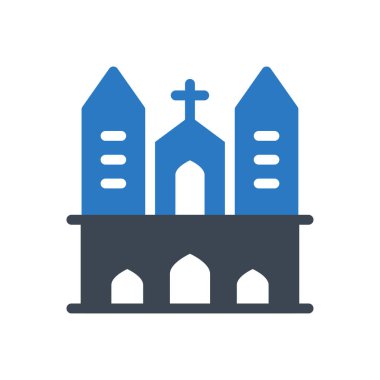 Kilise vektör renk simgesi
