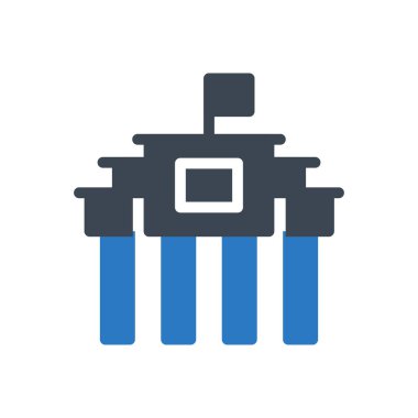 anıt vektör renk simgesi