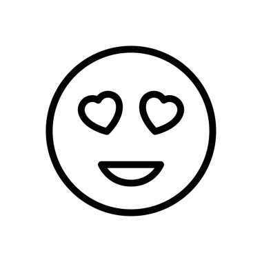 Gülen vektör ince çizgi simgesi