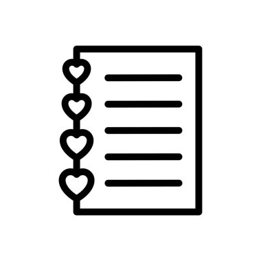 liste vektörü ince çizgi simgesi