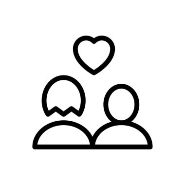 sevgi vektörü ince çizgi simgesi