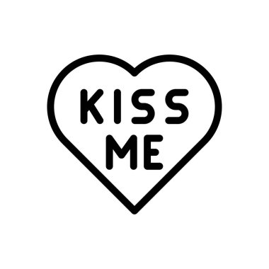 sevgi vektörü ince çizgi simgesi