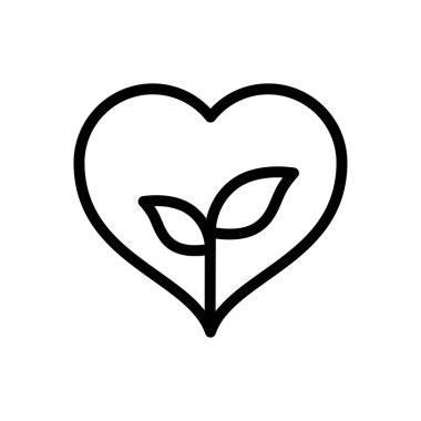 sevgi vektörü ince çizgi simgesi