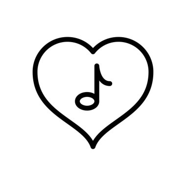 sevgi vektörü ince çizgi simgesi