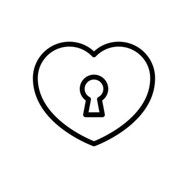 sevgi vektörü ince çizgi simgesi