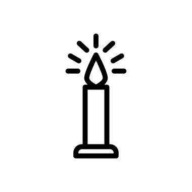 ışık vektörü ince çizgi simgesi